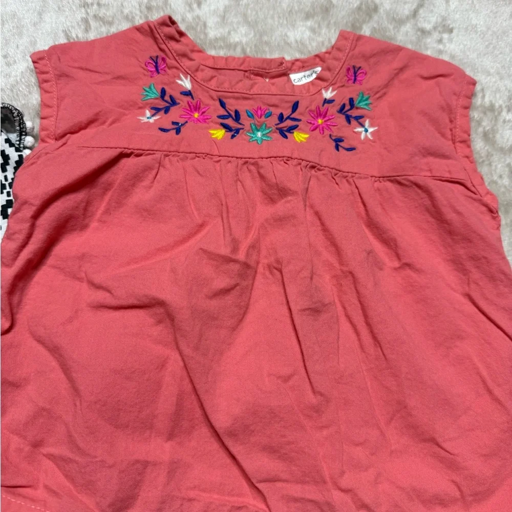 Carter’s | Toddler Baby Girl Short Sleeve Floral Tops Bundle Lot | 18M